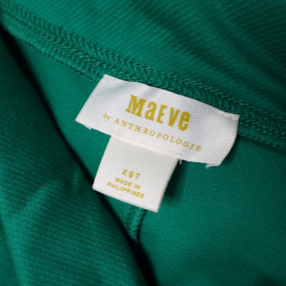 MAEVE ANTHROPOLOGIE Eve Ponte Wide-Leg Pant High Rise Kelly Green Women's XST - Picture 7 of 9